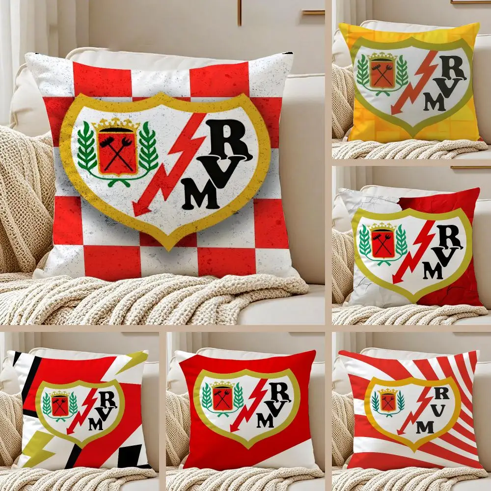 Sports Club V-Vallecano de Madrid S A D Cushion Cover Pillowcase Anti-dustmite Invisible Zipper Short Plush Sofa Cushion
