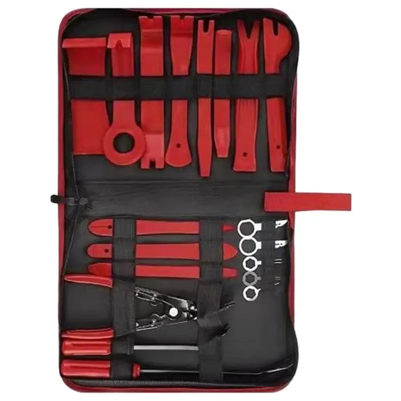 No Scratch Pry Tool Kit 19 Pieces High Strength Anti-Scratch Trim Tools Ergonomic Removal Tool Kit For Fasteners Door Panels