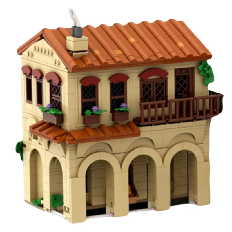 Roman Insula Building Blocks, Ancient Roman Multi‑Story Apartment Diorama MOC, DIY Assemble Model Toy For Adult Collectors