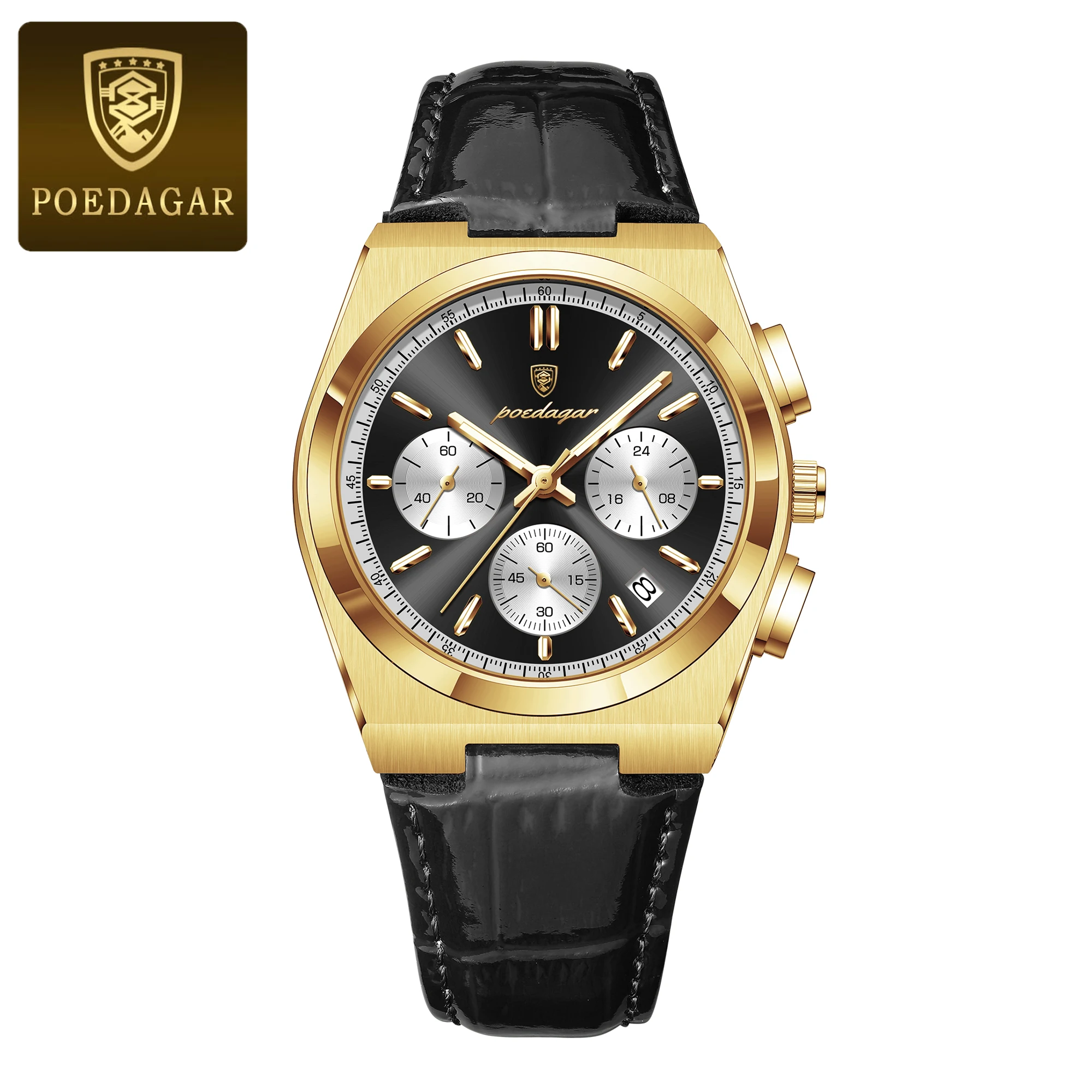 Men's Trendy Luminous Chronograph Watch, Waterproof