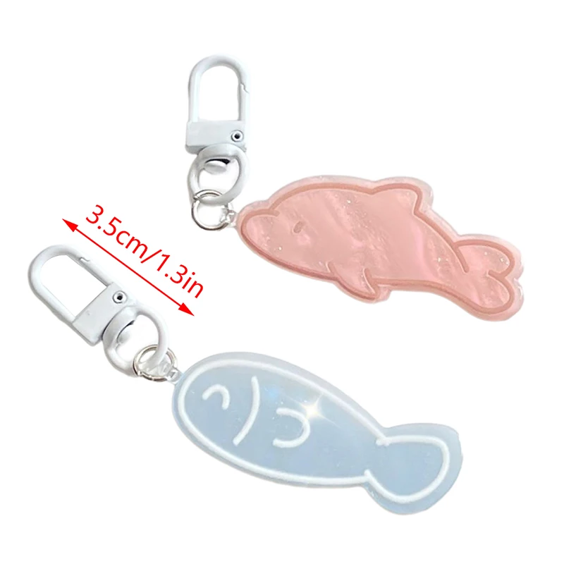 Cute Fish Dolphin Key Chain Animal Pendant Key Ring Backpack Car Charms Decoration Bag Accessories