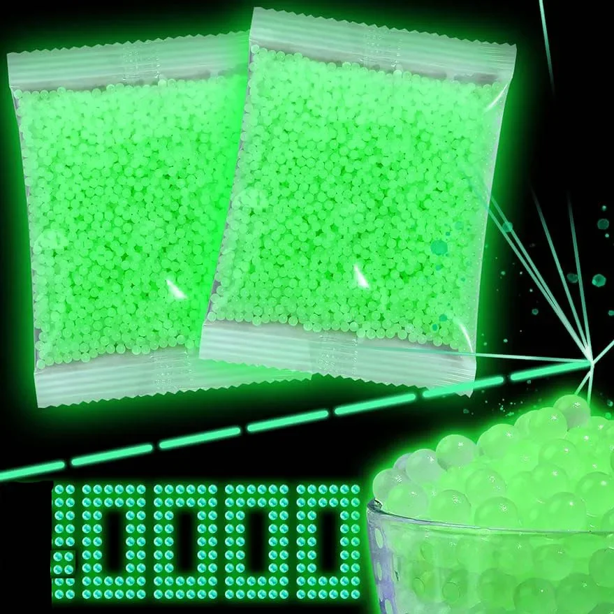 

Gel Splater Balls Water Beads Refill Ammo Glow in The Dark Ball Blaster Gun Bullets Luminous Decors Kids Children Toy Gifts DIY