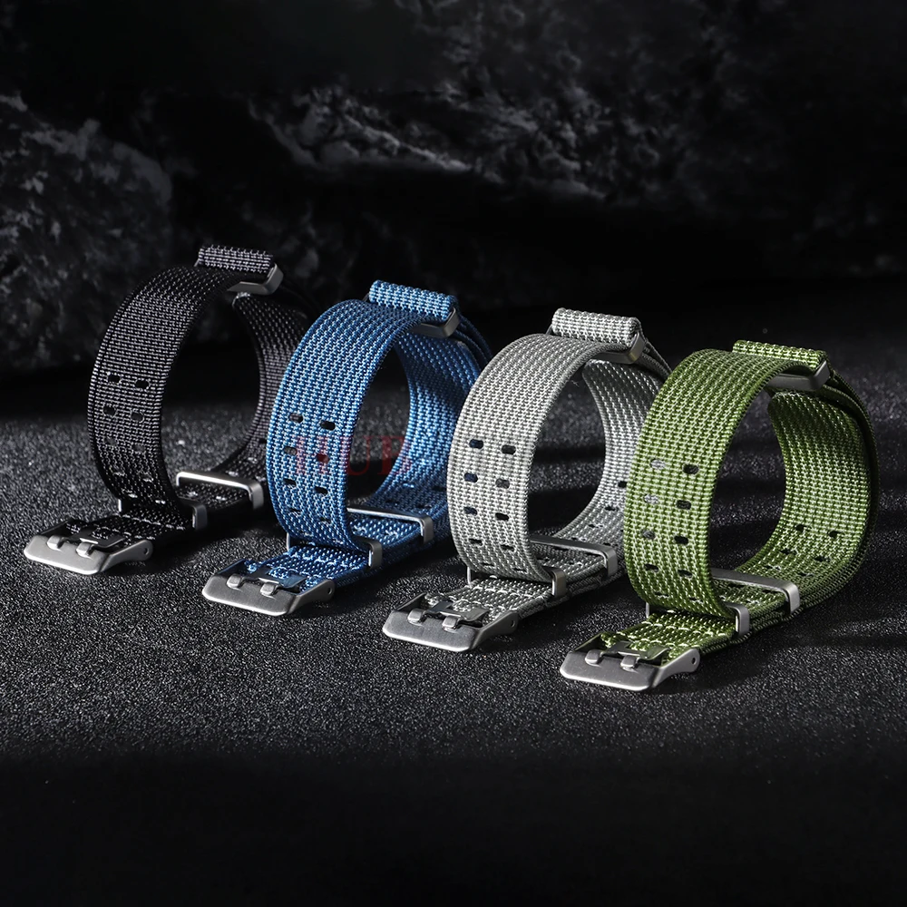 20 22 مللي متر جديد مضلع ل Seiko النايلون حزام الساعات النايلون حزام ساعة اليد ل أوميغا ل العسكرية حزام (استيك) ساعة أساور حزام الساعات اكسسوارات