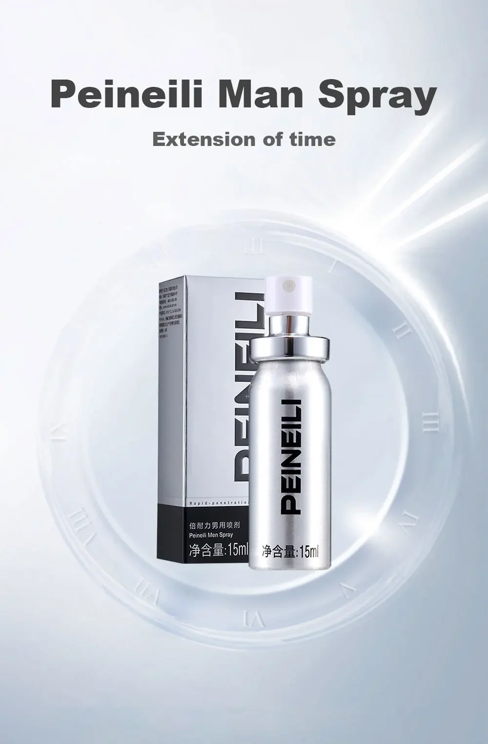 15ML Peineili Sex Delay Spray for Men Male External 60 Minutes SEX Anti Premature Ejaculation Prolong Penis Enlargment Erection