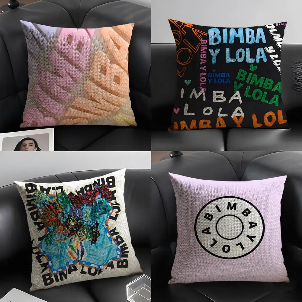 Fundas de almohada BIMBA Y LOLA, fundas de lino para cojines decorativos, fundas de almohadas para el hogar, fundas de almohadas para sillas de coche