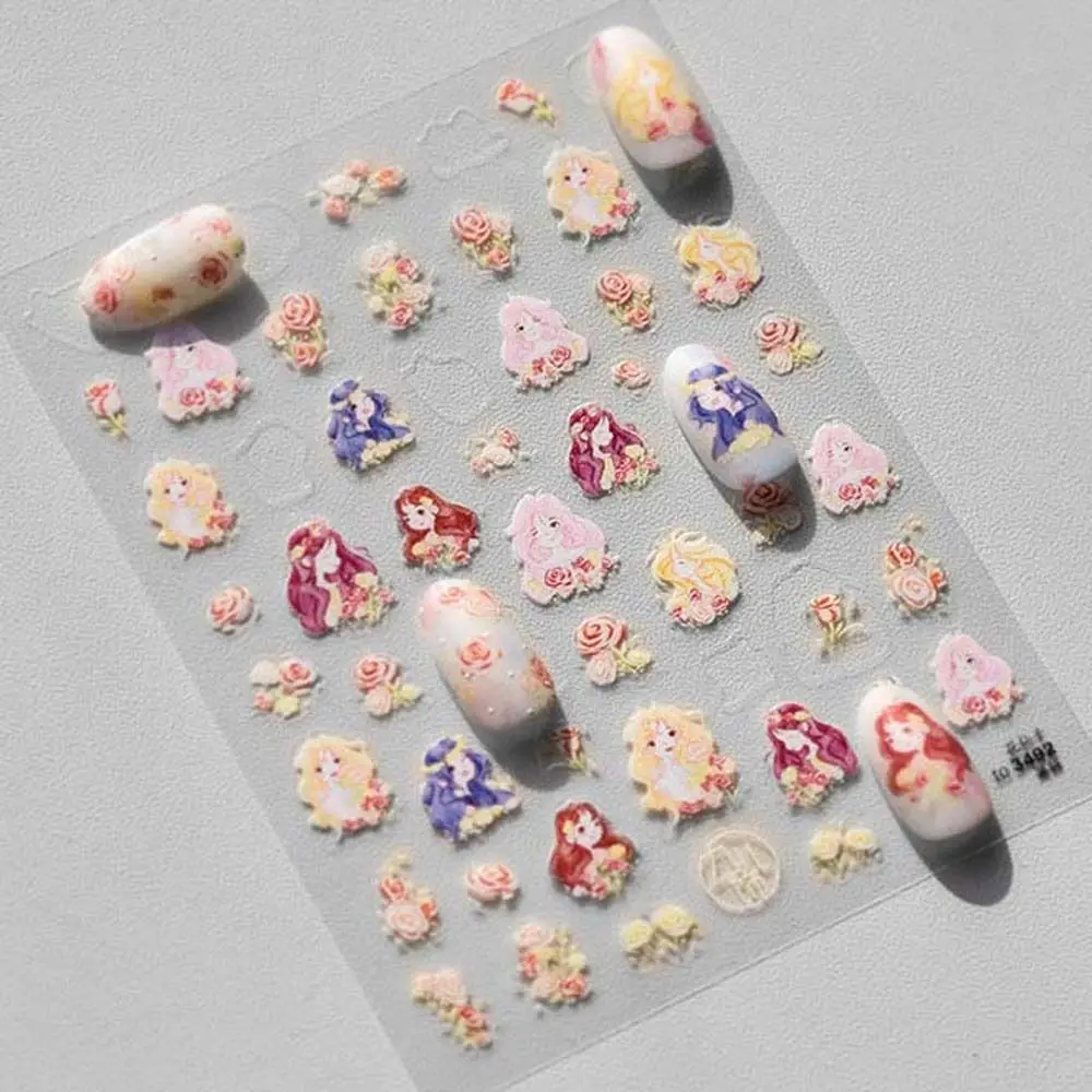 Cartoon Nail Charms Joker Nail Stickers Star Bunny Pattern Play Card Circus Clown Joker Nail Decals Nail Accessories