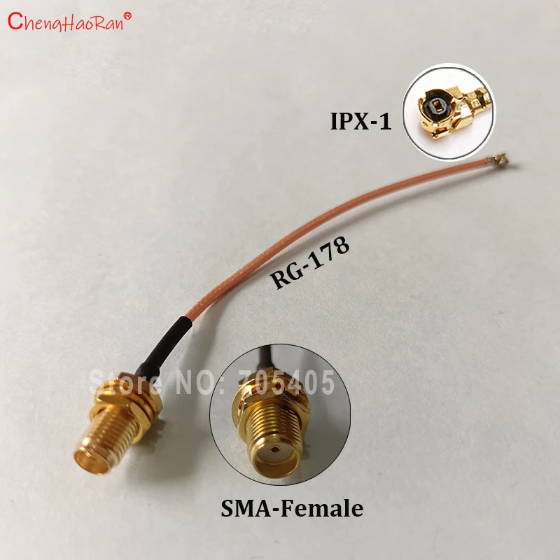 1/2Set SMA to IPX-1 Pigtail Jumper RP SMA Female to RG178 1.13 Cable Sockets Jack Connectors Adapter for Wifi Router GPS AP