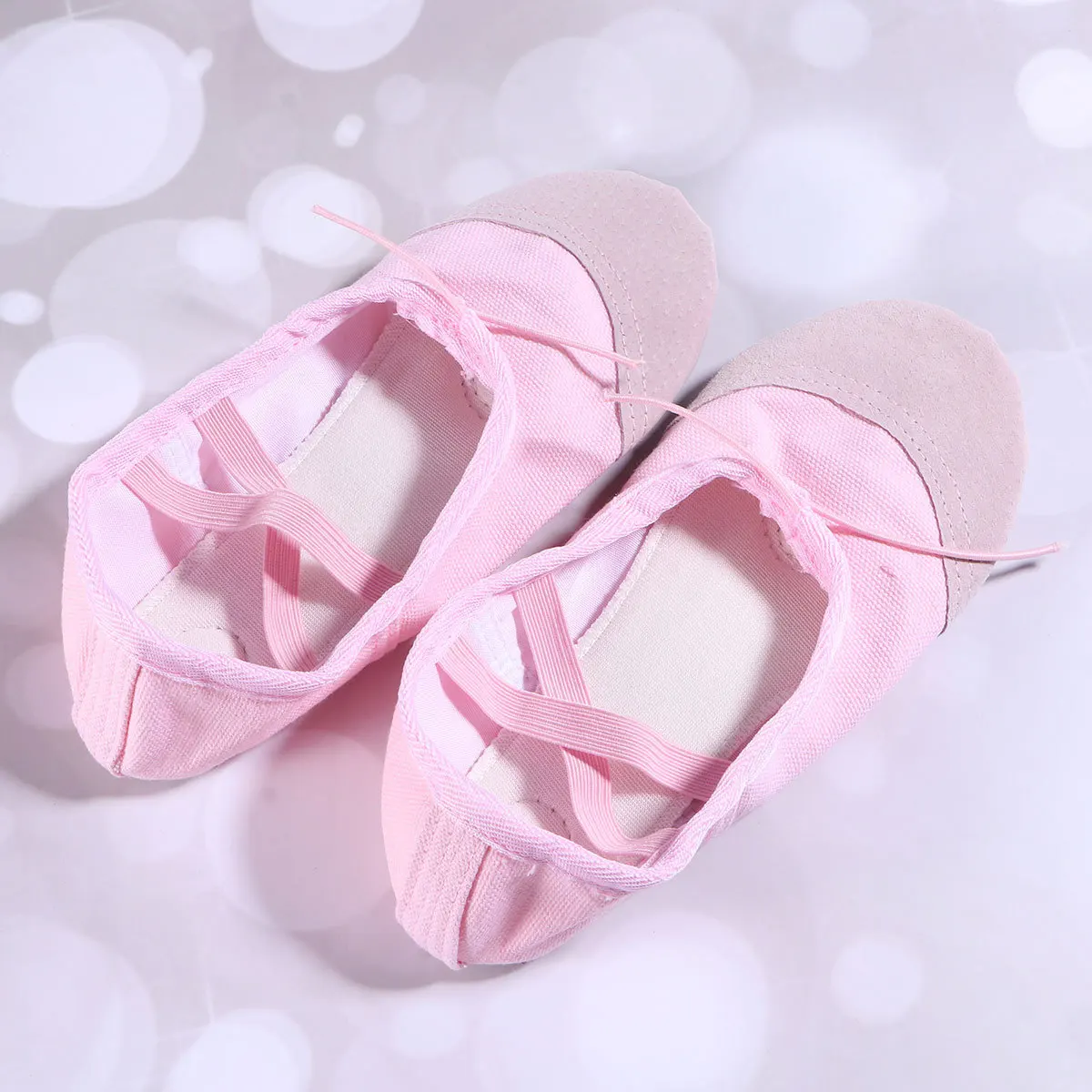 

1 пара дышащих легких балетных туфель, танцевальная обувь для йоги, противоскользящая розовая обувь, размер 31 для народных бальных танцев, современный джазовый балет