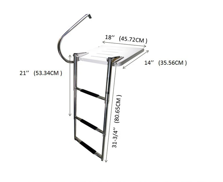 Launching ladder, swimming ladder, marine platform ladder, yacht and marine hardware fittings