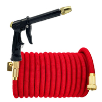 7.5-30M Garden Telescopic Hose Set, High Pressure Adjustable Car Wash Water Gun, Garden Irrigation And Cleaning Tools