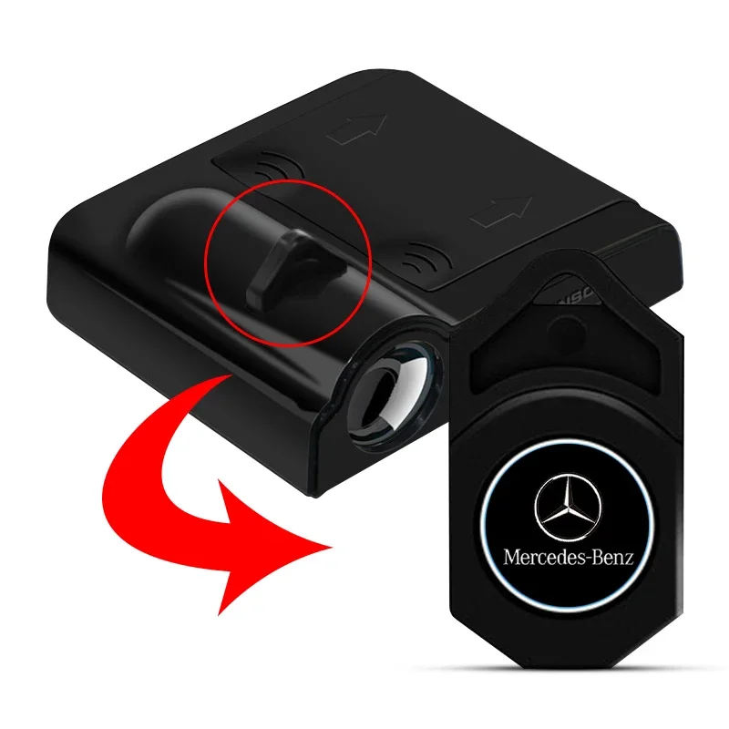 1/2Pcs LED Welcome Light Car Door Projector Lamps Car Accessories Stickers For Mercedes Benz AMG W204 W213 W205 W211 W212 W176