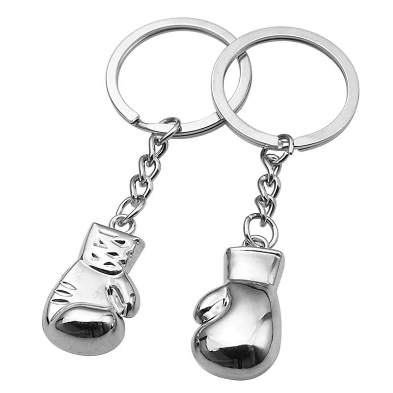 Boxing Gloves Pendant Keychain 3D Metal Boxer Movement Fighting Jewelry