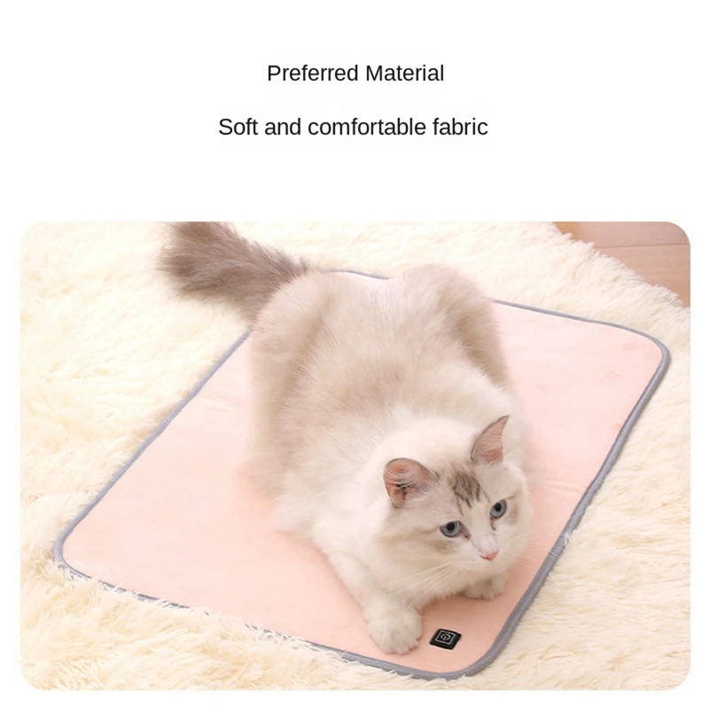 

Pet Heating Pad Soft Electric Blanket Temperature Control Heater Animal Bed Warmer Heated Floor Mat