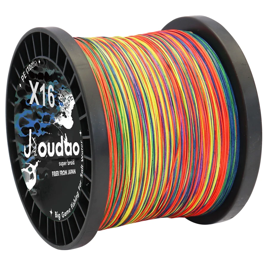 16 Strands 1000m 1500m Hollow Core 100% PE Extreme Braided Fishing Line 55LBs / 250LBs Saltwater Sea Fishing Goods