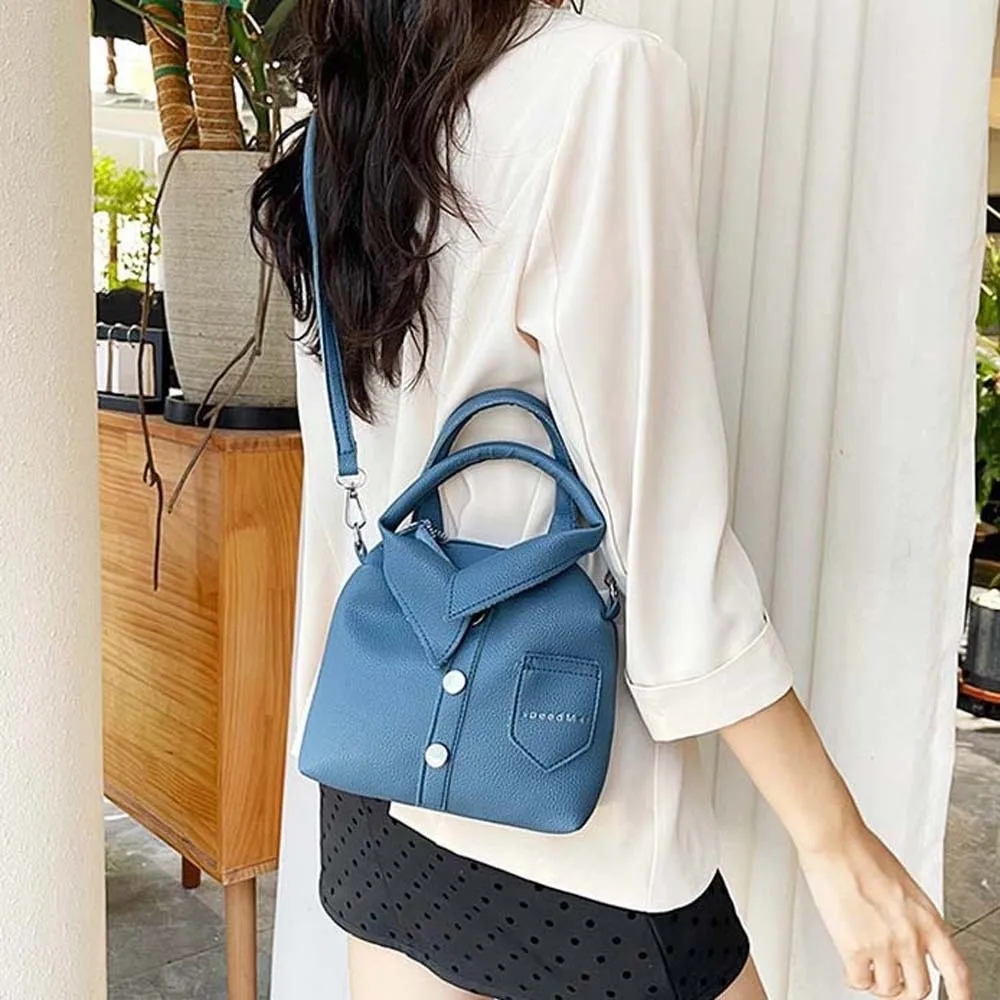 

Elegant Clothes Shaped Crossbody Bag PU Leather Korean Style Square Compact Shoulder Bag Waterproof Creative Women Handbag Party