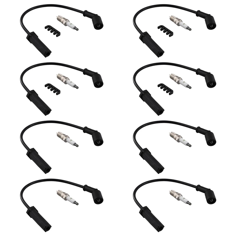 

8X 19297035 Ignition Wires& 8X 41962 Spark Plug Set For Chevy GMC 4.8L 5.3L 6.0L Savana 2500 3500