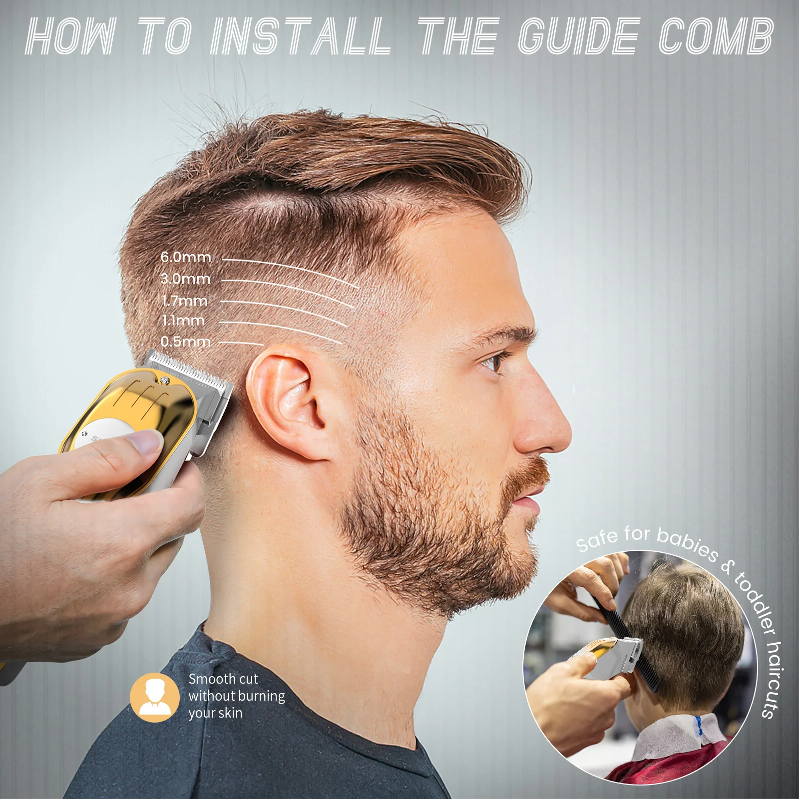 Sejoy Professional Combo Kits Hair Clipper Electric Hair Trimmer kits For Men Rechargeable Cordless Haircut Machine for Barber