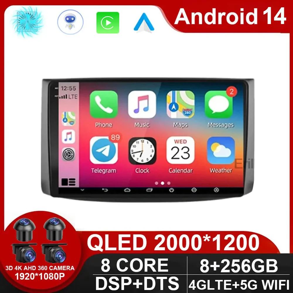 

Android 14 For Chevrolet AVEO T250 2006 - 2012 Car Radio 2 Din Android Auto Multimedia GPS Track Carplay 2Din DVD Stereo