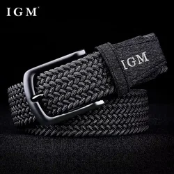 Men Belt Braided Elastic Belt for Men Stretchy Woven Canvas Fashion Belt for Versatile Jeans and Pants