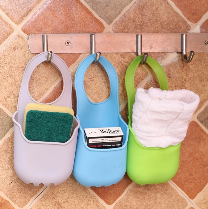 Sink Drain Rack Kitchen Storage Basket Shelf Hang Sink Bag Sponge Holder Soap Dish Drainer Home Organizer Kitchen accessories