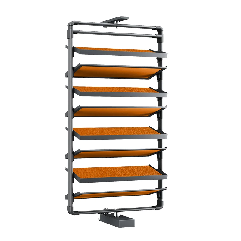

All-aluminum shoe rack, multi-layer rotating 360-degree shoe rack household cloakroom
