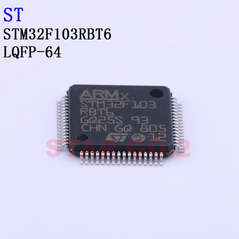 

5PCSx STM32F103RBT6 LQFP-64 ST Microcontroller