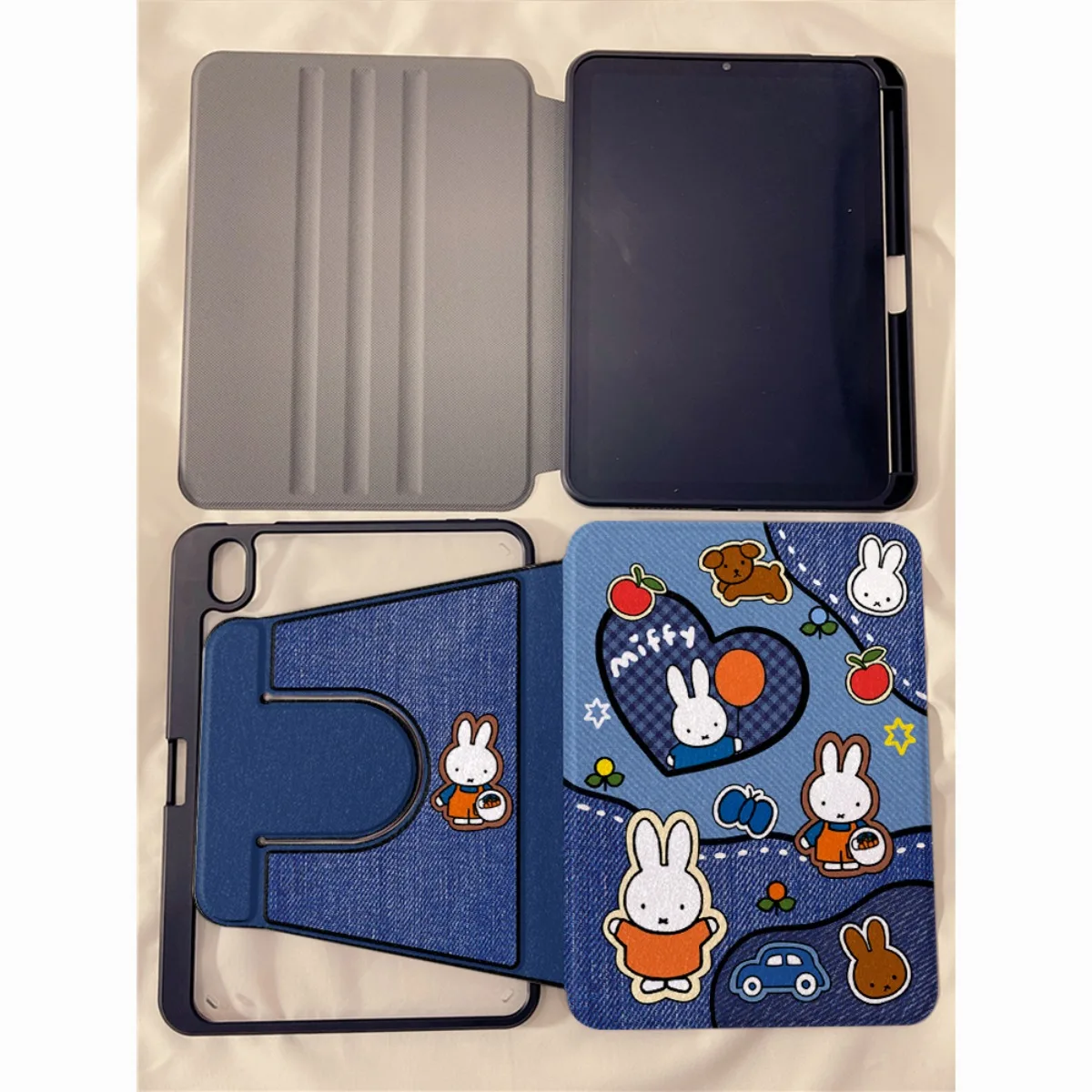 Kawaii Miffy Rabbit Tablet Case Balloon Miffy Rabbit Ipad11 360 Rotation Air7 MINI7 Anti-drop IPad 10th Generation view 2