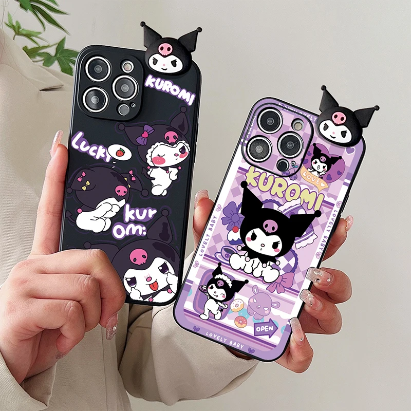 Cute 3D Kuromi Cartoon Tpu Case For Realme C53 C25 C21 C21Y C25Y C20 C51 C12 C15 C30 Note 50 C55 C33 C35 C67 C31 12 Pro Cover