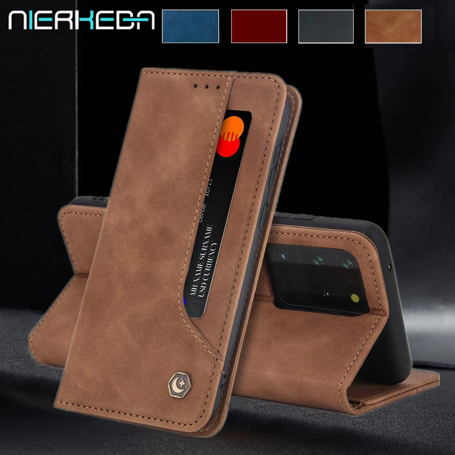 Leather Case For Samsung Galaxy S24 S23 FE S22 Ultra S21 S20 S10 Plus A13 A53 A33 A32 A52 A12 A42 A22 Magnetic Flip Wallet Cover