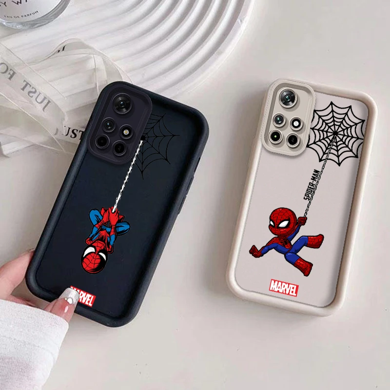 Чехол для телефона с героями Marvel Человек-паук для Xiaomi Redmi 12C 10A 10C 9C 9A Note 13 12 11S 11 10 9 Pro Plus