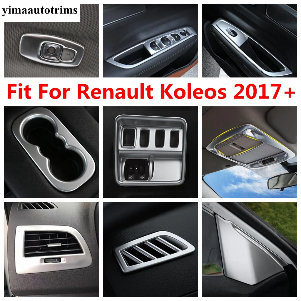 

Head Light Read Lamp Pillar A Frame Window Lift Handle Bowl Air Cover Trim For Renault Koleos 2017 - 2022 ABS Matte Accessories