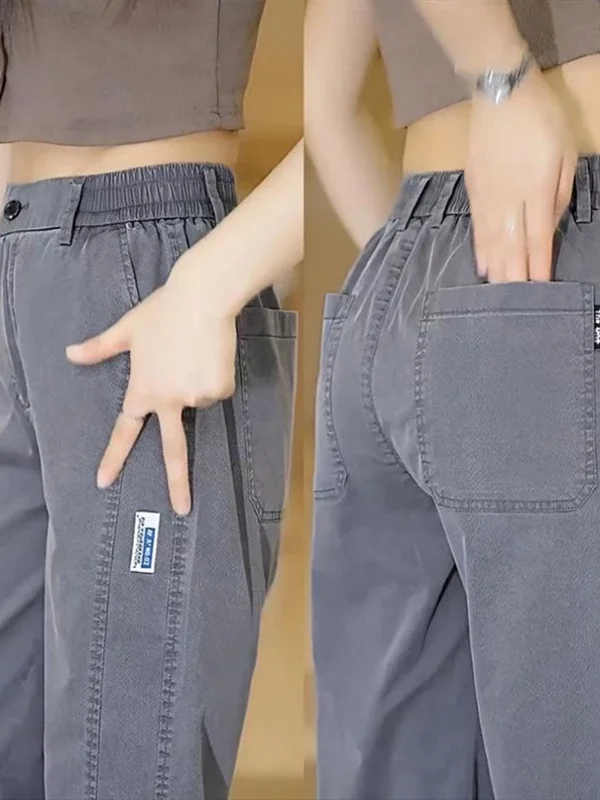 

Summer Thin Men's Jeans Casual Loose Straight Leg Pants Wide Leg Long Trousers Trendy Brand Youth Active Sle