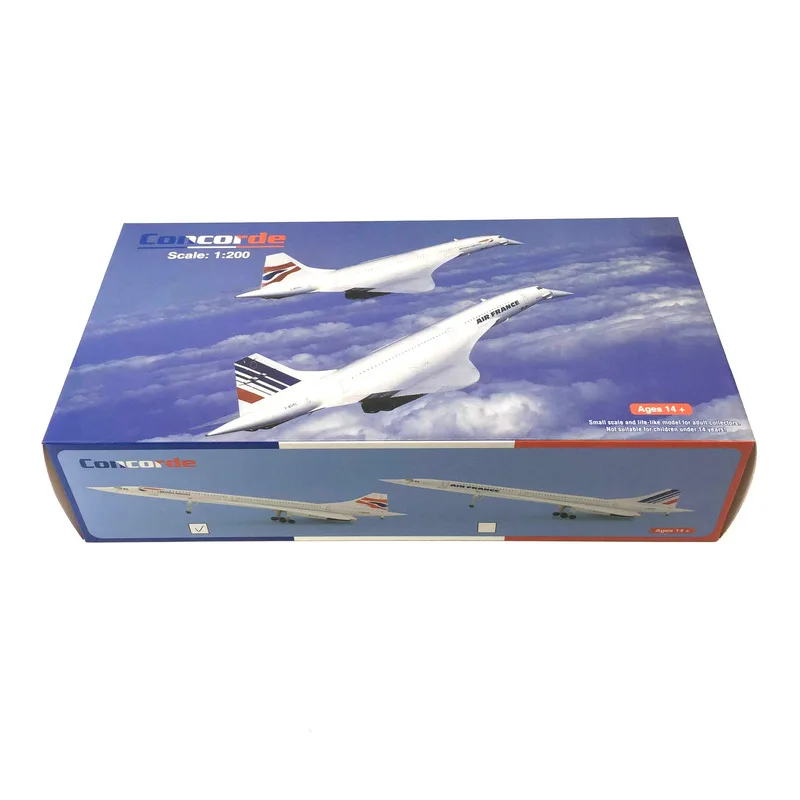 1:200 كونكورد الأسرع من الصوت طائرة دييكاست نموذج طائرة معدنية طائرة تحصيل الديكور هدية لمحبي الطيران عرض المنزل #5