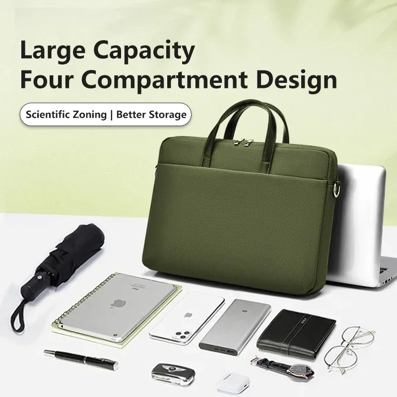 Laptop Bag 13.3 14 15.6 17 Inch Notebook Bag Sleeve for Macbook Air Pro 16 Case Xiaomi Shoulder Handbag New Waterproof Briefcase