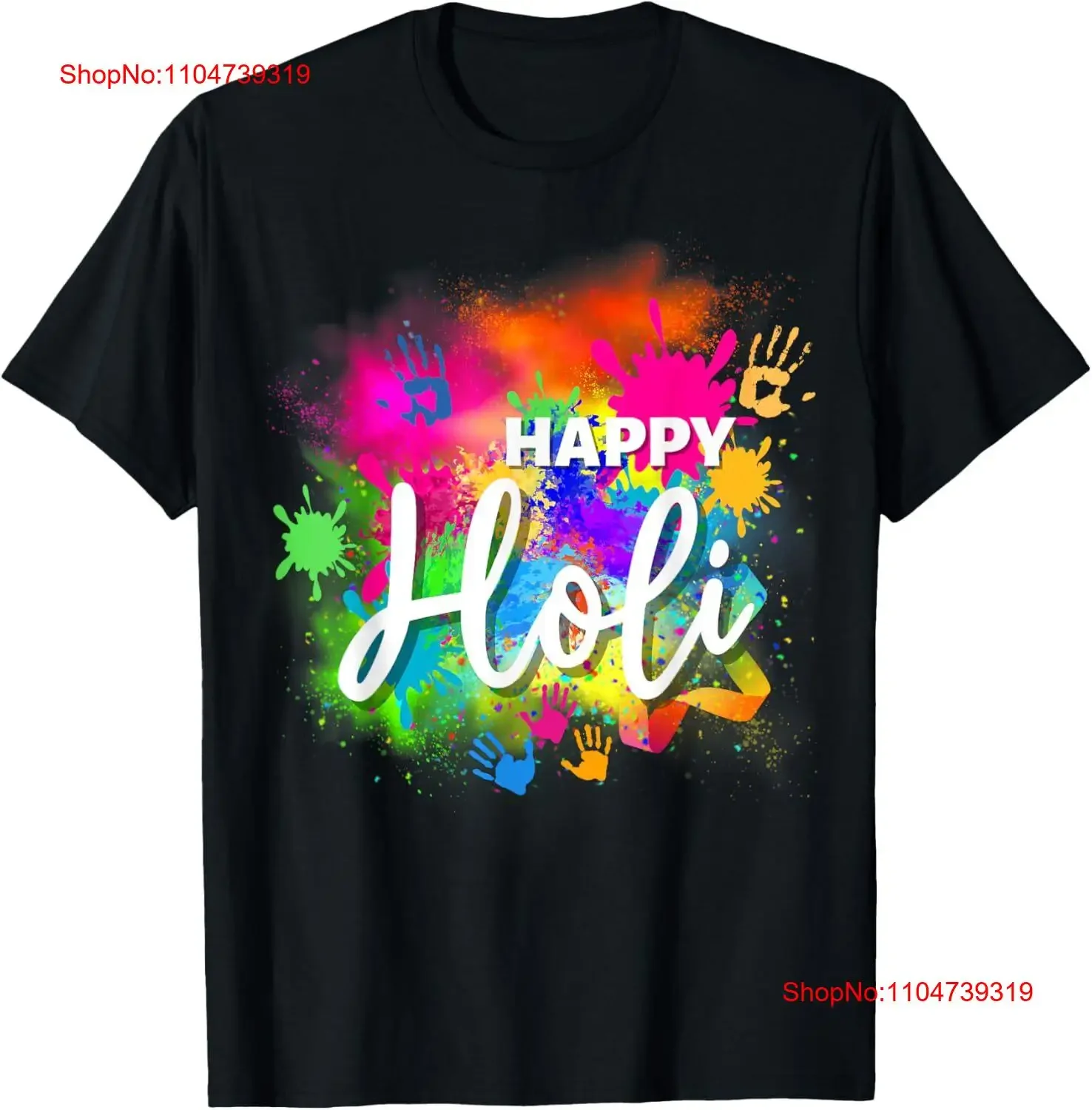 تي شيرت Happy Holi Family Kids الرائع للمهرجانات، ملابس كلاسيكية مصممة برسومات مغسولة ومريحة وأنيقة