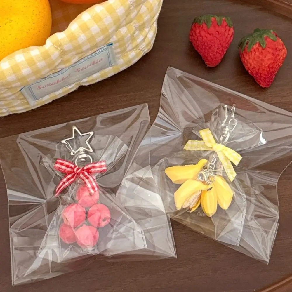 3D Molded Design Fruit Pendant Keychain Vivid Shape Delicate Shape Details 3D Fruit Charm Compact Size Lightweight Material