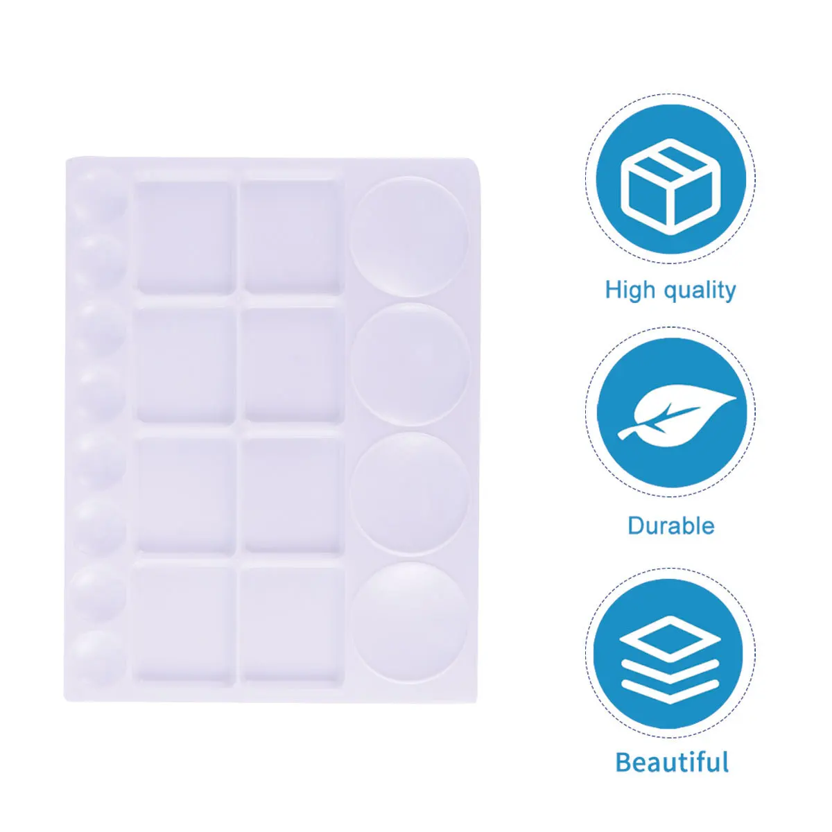 

White Square Watercolor Pigment Trays Mixing Painting Tray Art Students Portable Paint Tray For Kids Drawing Travel Sketching