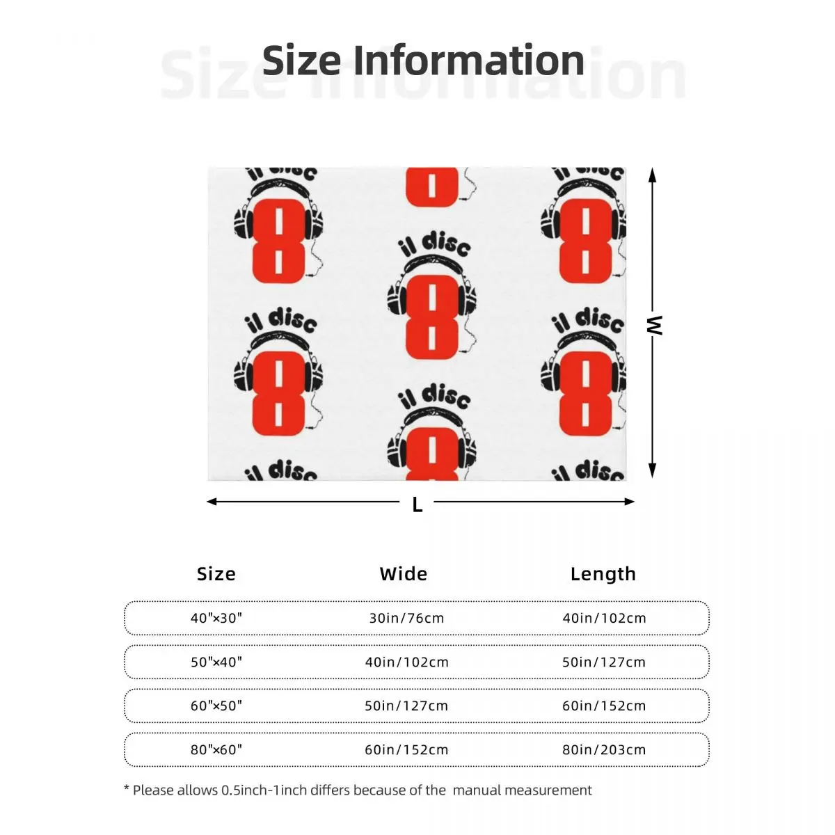 Il Disc8 Italo Disco رمي بطانية فضفاضة للشاطئ لفصل الشتاء الحراري لبطانيات السفر