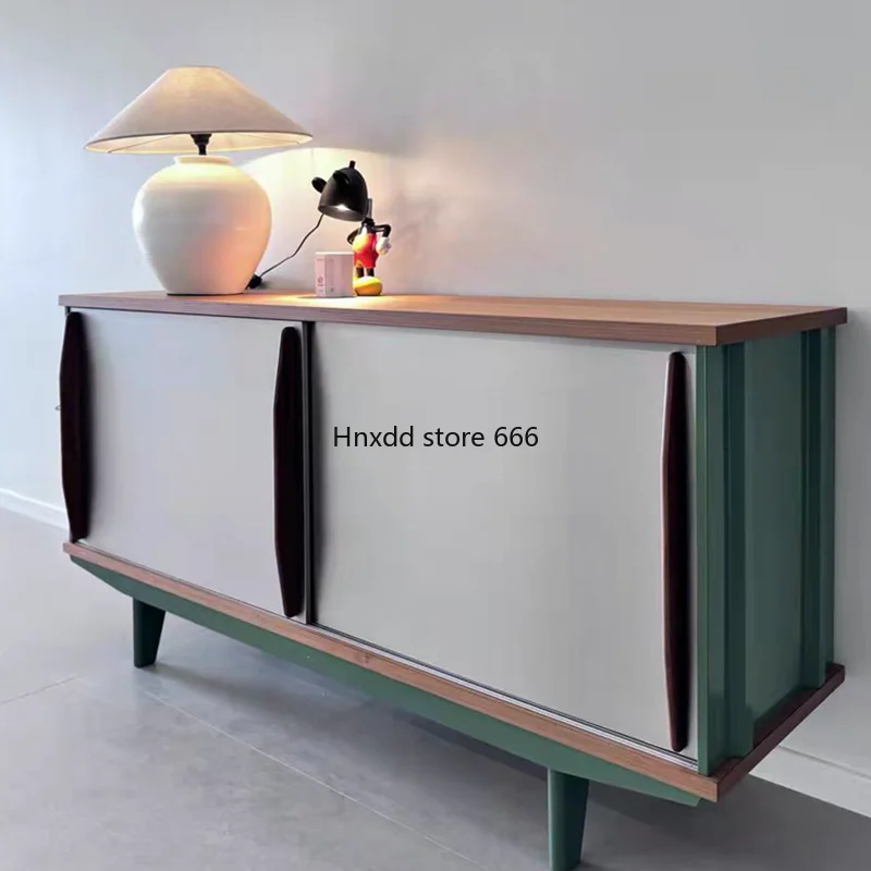 Medieval retro wind edge cabinet, simple metal modernist style TV cabinet