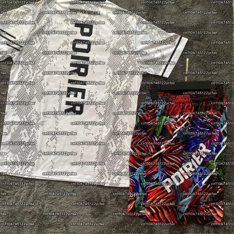 POIRIER UFC فريق تدريب فنون الدفاع عن النفس المختلط 2025 تي شيرت الرجال اللياقة البدنية البلوز في الهواء الطلق الملاكمة المصارعة ملابس رياضية الرجال مجموعة