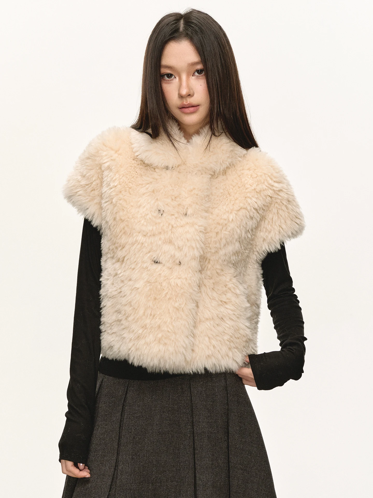 

Anna Aneae Eco-Friendly Plu Lazy Sle Svel Outerwear Winter High-End Casual Versatile Good Looking Vest for Women