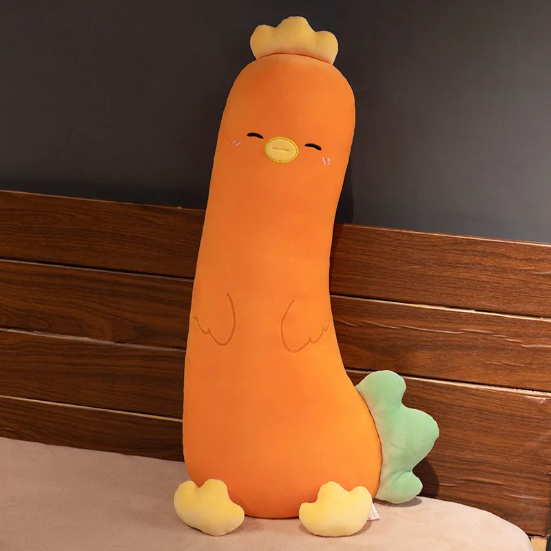 Gigante creativo cartone animato verdure pollo peluche cuscino lungo giocattolo simpatici animali di peluche piante fungo carota peluche cuscino