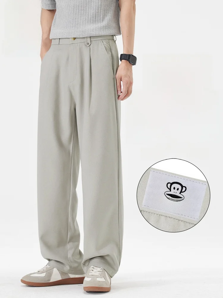 

Мужские повседневные брюки Paul Frank, весна 2026, свободные, прямого кроя, немнущиеся, в американском стиле, с принтом Big Mouth Monkey, в стиле Old Money