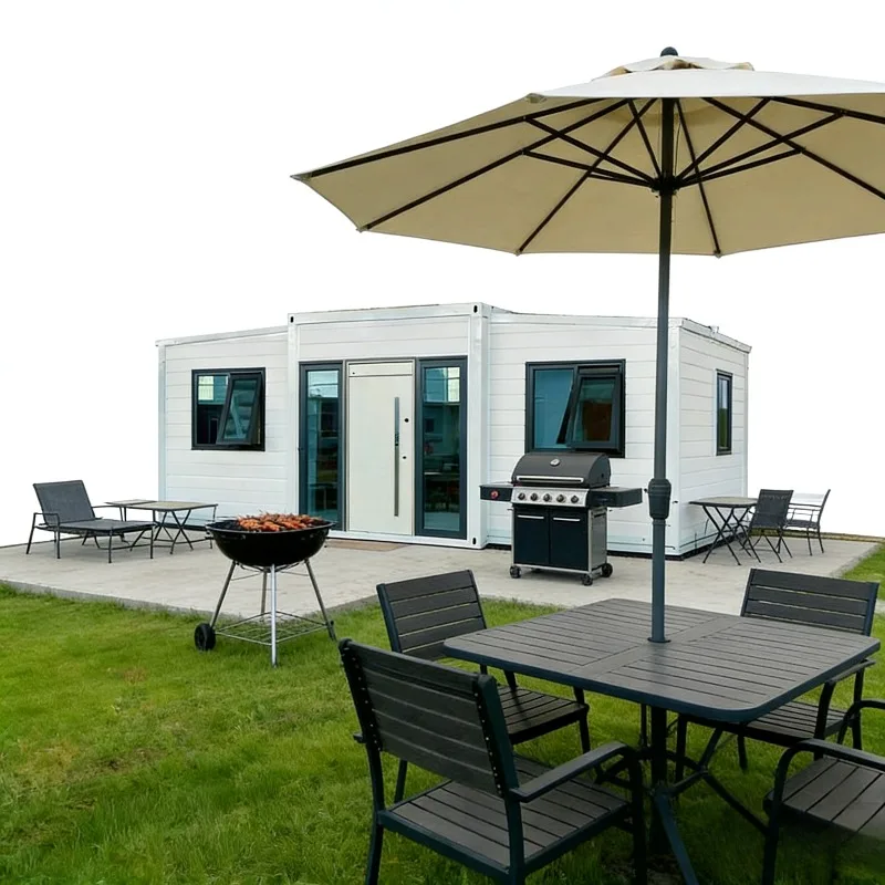 Mobile Foldable Integrated House Extension Room With Installation of Double-wing Folding House Container With Bathroom