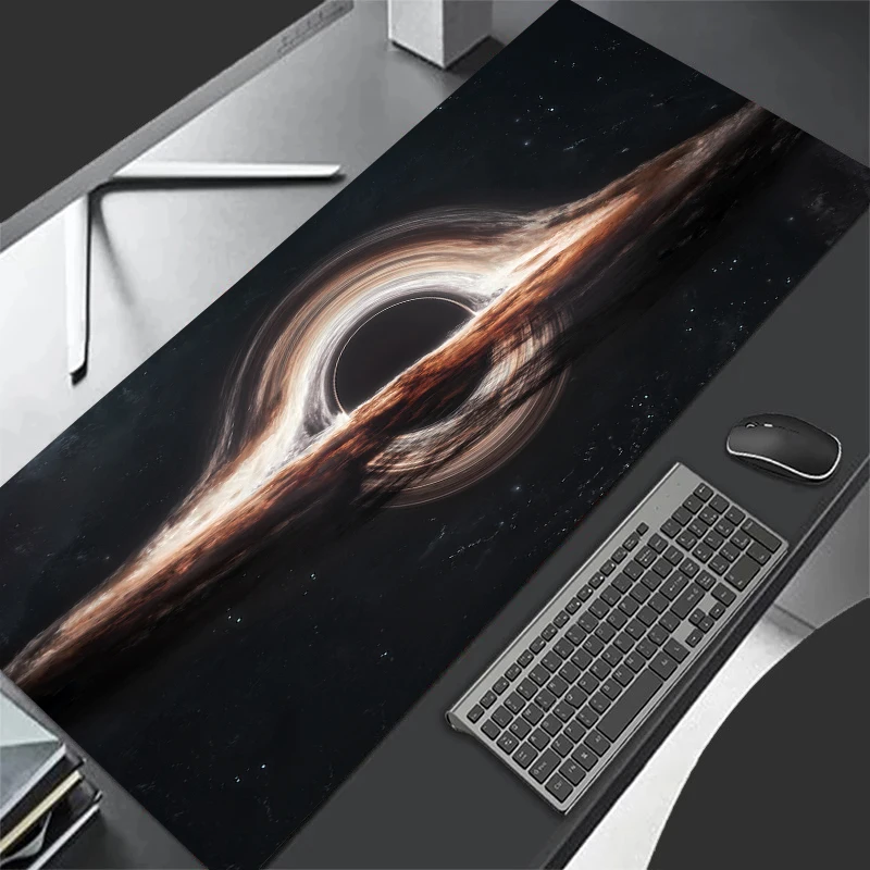 لوحة ماوس ذات فتحة سوداء بين النجوم XXL لوحة ماوس للكمبيوتر وسادات لوحة مفاتيح مكتبية حصيرة مكتبية ناعمة سجادة مكتب مفرش طاولة حصير سطح المكتب #3