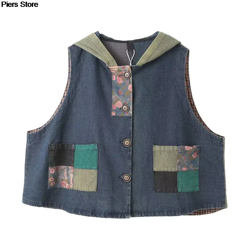 National Fashion Harajuku Gilet donna ricamo stile cinese Tang vestito Gilet tradizionale Vintage femminile selvaggio Casual Gilet