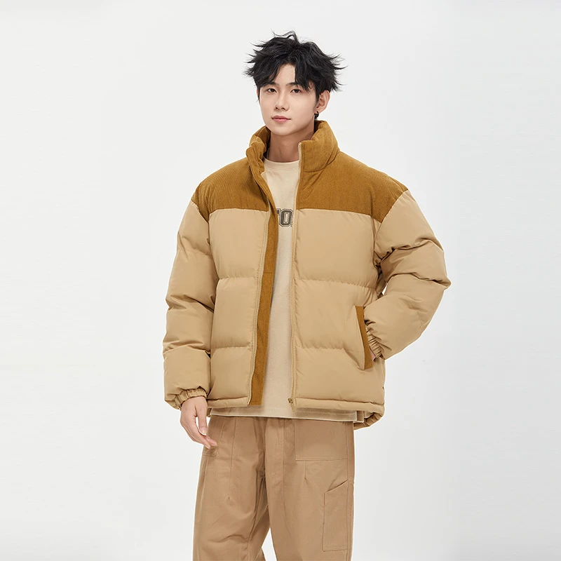 الشتاء الرجال النساء تقسم مقنعين سترة قطن 2025 فضفاضة ودافئة سميكة زوجين سترة الكورية نمط العالمي