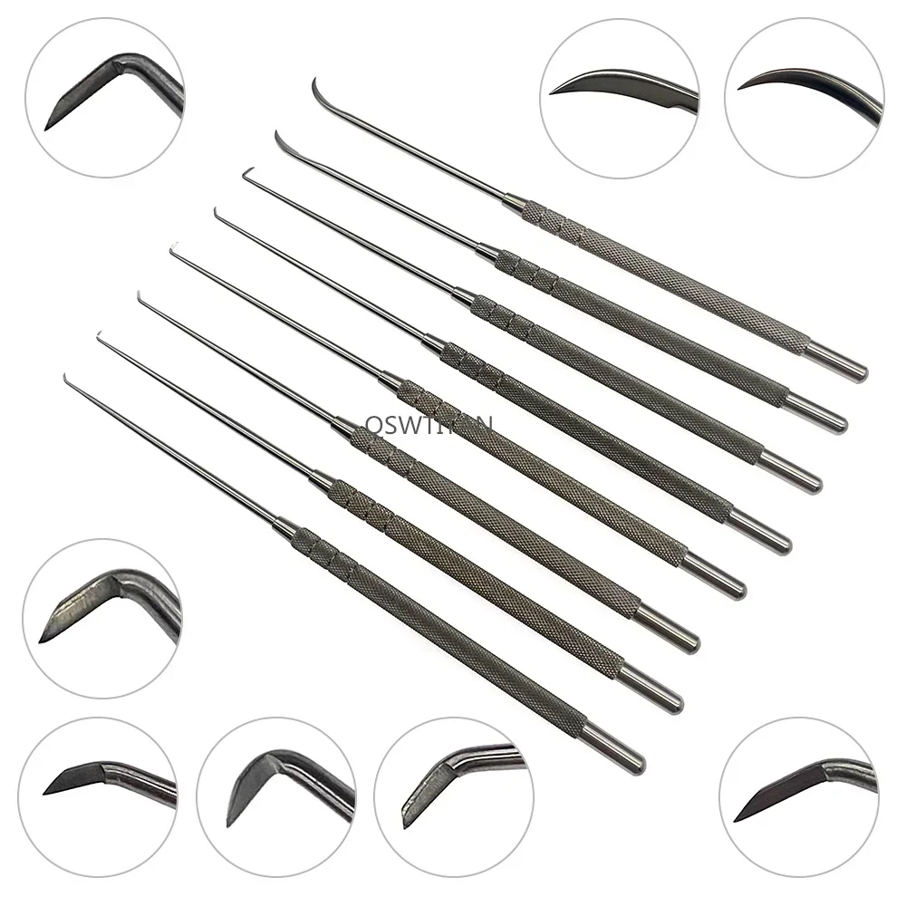 건초 외장 소형 수술용 후크 칼 스테인레스 스틸 1pc 수술용 후크