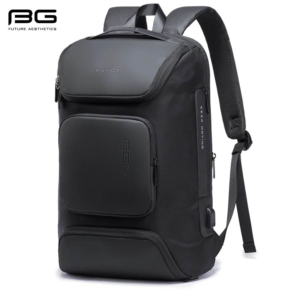 BANGE Men's Business Laptop Backpack 15.6 Inch Water Proof USB Charging Bag Fashion Travel Multi-layer Space Bags For Women