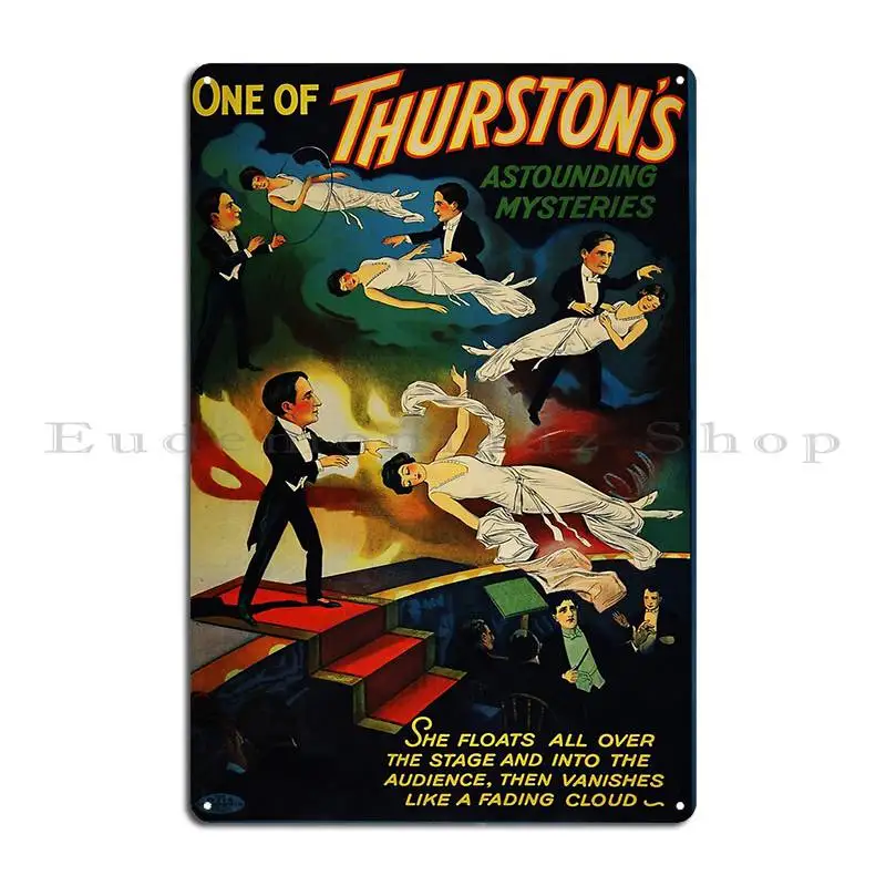 Thurston Magician Poster Kellyspring Metal Plaque Cinema Wall Decor Wall Decor Vintage Design Tin Sign Poster